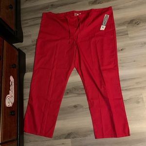 Red scrub pants size 3X Scrubzone new s tags